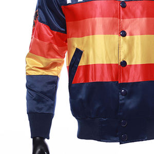 High Quality Custom Satin Bomber <b>Jacket</b> Polyester Winter Baseball Satin Varsity <b>Jacket</b> for men windproof and <b>waterproof</b> - Product Image 3