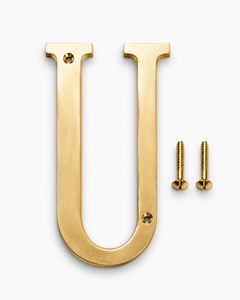 Lettre W dorée avec vis, lettre de l'alphabet pour plaque signalétique murale, porte ou bureau, résistante à la rouille, en métal - Product Image 5