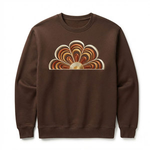 Sweat-shirts brodés pour hommes, col rond, manches longues, en molleton de coton doux, personnalisables, pour un style décontracté au quotidien - Product Image 1