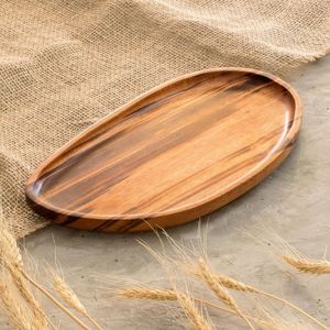Plateau de service rectangulaire en bois écologique, design minimaliste solide, durable, fait main, pour la décoration de la maison - Product Image 5