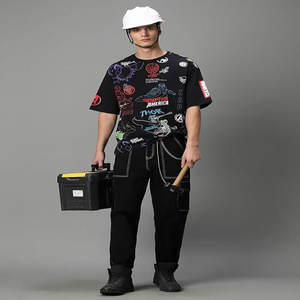 Camiseta de Hombre de Diseño Nuevo, de Lujo, de Algodón de Calidad, Corte Holgado, Hombros Ligeramente Caídos, Marca Blanca, Talla Grande - Product Image 1