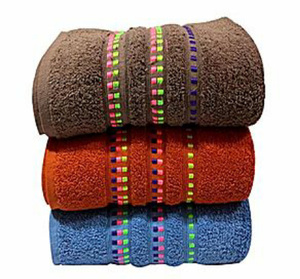 Fancy Border Premium Cotton Disposable Cooling Quick-Dry Solid Color <b>Bath</b> <b>Towel</b> Soft Thick Highly Absorbent for Bathroom Kitchen - Product Image 1