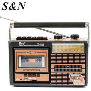 Reproductor de Radio y Casetes Portátil S&N FP-319U, FM AM, Ranura para Tarjeta USB SD, Salida de Potencia de 500W - Product Image 1
