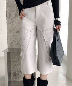 Autumn Casual <b>Large</b> Pocket Cargo Pants High Waist 100% Cotton <b>Canvas</b> Solid Full Length - Product Image 1
