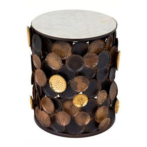 Tables basses de luxe pour salon, hôtel, maison, de qualité supérieure, en métal, plaquées or, aspect élégant - Product Image 5