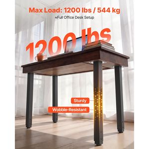 Heavy Duty Adjustable Square Steel Table Legs 24-40 in 1200 Lbs Max Load Quick Installation for Warehouse - Product Image 2