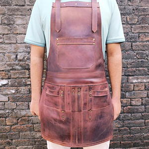 OEM Factory Genuine Leather Apron-Professional Bulk Supply Safety Clothing with Smell Proof Casual Design LPN-0335 - Product Image 1