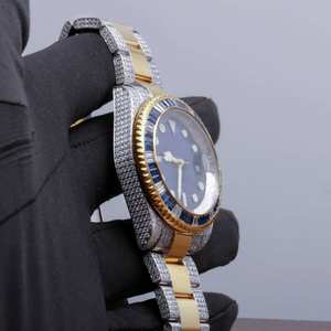 RB Gems Unisexe Montre Mécanique De Luxe Moissanite Diamant Style Unique Boîtier En Acier Inoxydable Coloré ETA Analogique Phase De Lune Verre - Product Image 6