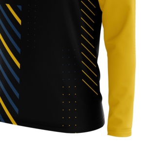 T-shirt à manches longues oversize pour homme, personnalisable avec logo, imprimé par sublimation, 100 % coton épais – Maintien des performances sportives - Product Image 6