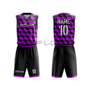 Ensemble de maillots de basket-ball personnalisés avec sublimation de logo, respirant, design sans logo, nouveau produit, nom et numéro personnalisés - Product Image 1