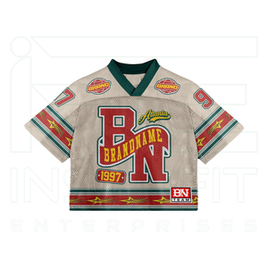 Camiseta Deportiva Personalizada por Sublimación/Serigrafía, Camiseta de Fútbol Vintage, Camiseta de Malla para Hombre, Camiseta de Fútbol Retro, Camiseta Deportiva Extra Grande - Product Image 1