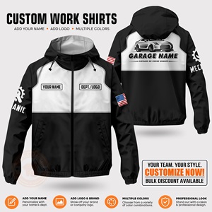 Chaqueta de Trabajo Personalizada para Hombre, Manga Larga, Resistente al Viento, Poliéster, Uniforme de Mecánico de Garaje, Impresión por Sublimación, Todas las Temporadas - Product Image 5