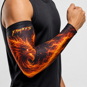Manchon de cyclisme Fawkes imprimé flamme dragon unisexe, écologique, respirant, protection anti-UV, équipement de sport extérieur, prix de gros - Product Image 5