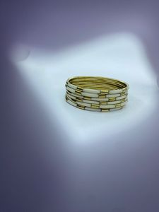 Brazalete de resina y latón pulido hecho a mano, estilo africano moderno, bohemio, gitano, para boda. - Product Image 5