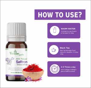 Gouttes d'extrait de safran Wellbe Palm |   Extrait liquide de Crocus Sativus 100% naturel |   Complément alimentaire à base de plantes 10 ml - Product Image 5