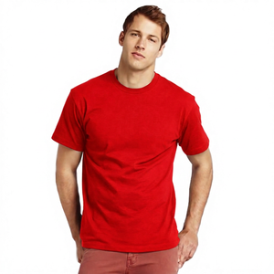 T-shirt en coton noir pour homme, coupe classique, col rond, manches courtes, couleur unie, style jersey décontracté - Product Image 6
