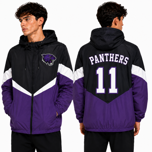 Veste coupe-vent personnalisée pour homme, logo brodé Northridge FC, nom et numéro au dos, coupe-vent à capuche, vêtements d'équipe, vente en gros, OEM, Pro - Product Image 2