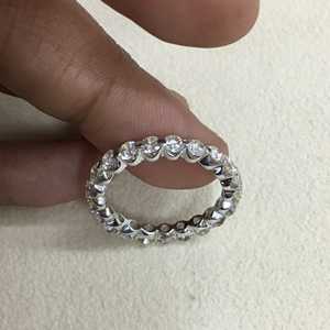 Anillos de Diamantes Reales de 2.06 Ct, Corte Redondo, Diamante Blanco Natural, Anillo de Compromiso y Boda para Mujer, Plata de Ley 925, Venta al por Mayor - Product Image 2