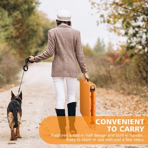 4ft <b>Portable</b> Orange Folding <b>Table</b> Indoor and Outdoor Use with Maximum Weight Capacity of 135KG for Camping - Product Image 5