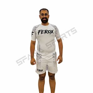 T-shirt de compression à manches courtes pour homme, personnalisé, en polyester/nylon, poids du tissu 140g, séchage rapide, impression numérique, MMA BJJ - Product Image 3