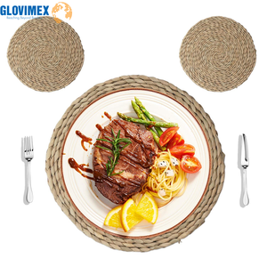 Customizable Jute Seagrass <b>Woven</b> Placemat Wicker <b>Coaster</b> Natural Handcrafted Party Table Styling - Product Image 2