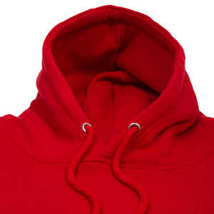 Sudadera con Capucha Oversize de Color Rojo, 80% Algodón, 20% Poliéster, al por Mayor, de Buena Calidad, con Etiqueta Privada y Logotipo Impreso - Product Image 4