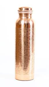 Botella de Agua de Cobre, Diseño Herencia, Superficie Decorativa, Antiderrames, Reutilizable, para Viajes, Cocina, Hogar, Regalo - Product Image 3