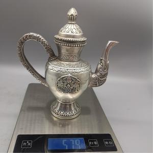 Théière/Chaudron à vin antique en cuivre pur et cuivre blanc, à usage dissimulé, pour bureau, ensemble de service à vin - Product Image 3