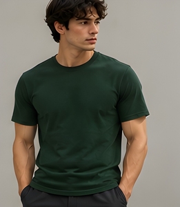 T-shirt en coton Sinker coupe classique, tricot de coton épais, tee-shirt classique pour tous les jours, unisexe, vêtements vierges, fournisseur en gros de logos personnalisés - Product Image 1