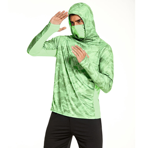 Sudaderas con capucha para pescar para hombre, ropa ligera y transpirable para exteriores, ropa cómoda de manga larga para pescar, para viajes de pesca - Product Image 2