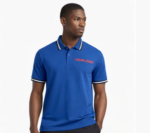 Polo homme manches courtes en coton piqué premium, logo brodé, respirant - Product Image 2