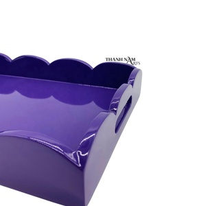 Plateau de service en bambou vietnamien fait à la main Ustensiles de cuisine rectangulaires écologiques avec élément décoratif - Product Image 1