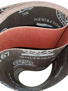 Bandas Abrasivas de Óxido de Aluminio WOLFRIKEN AX67 P120, Embalaje en Papel, Dureza Media, para Trabajar la Madera y Metal, Directo de Fábrica OEM - Product Image 1