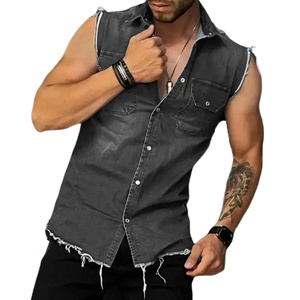 Classic <b>Men's</b> Breathable <b>Denim</b> <b>Vest</b> Coat Cardigan Jacket with Sleeveless 3D Cutting Streetwear Outer Wear <b>for</b> Winter - Product Image 2