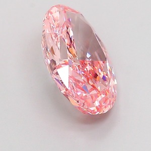 Diamant CVD rose vif fantaisie de forme ovale modifiée, cultivé en laboratoire, 3,53 carats, clarté VS1, polissage excellent, diamant non monté de luxe - Product Image 4