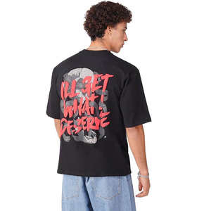 เสื้อยืดผู้ชายคุณภาพสูง สไตล์ฮิปฮอป แฟชั่น 100% ผ้าฝ้าย พิมพ์ลายพัฟ - Product Image 6