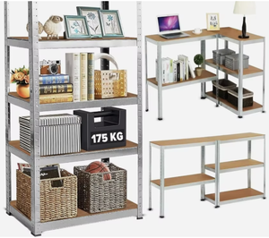 Heavy Duty 5 Tier Boltless Metal Shelving <b>Unit</b> Industrial Warehouse <b>Storage</b> Rack Garage Shed Organizer Durable Steel - Product Image 3
