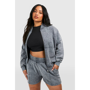 Blouson bomber réversible pour homme, couleur unie, fermeture éclair, poche avant, col montant, coupe classique, vêtements de plein air et de randonnée - Product Image 2