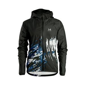 Veste coupe-vent à capuche imperméable en nylon enduit, respirante, à séchage rapide, écologique, à motif personnalisé, décontractée pour le printemps - Product Image 2