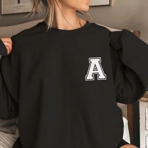 Sudaderas con Cuello Redondo y Estampado de Letras Personalizadas y Sudaderas con Capucha para Mujer - Product Image 5