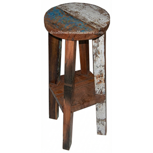 <b>Bar</b> Stool Design Reclaimed Boat <b>Wood</b> Original Unique Multi Color Handcrafted Compact for Indoor & Outdoor Furniture Export - Product Image 3