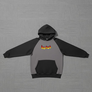 Sweat à capuche pour homme de haute qualité, en polaire épaisse 580 g/m², 100 % coton, coupe ample et oversize, logo brodé personnalisé - Product Image 1