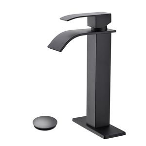 Rubinetto Monocomando per Lavabo con Cascata e Scarico a Scomparsa, Senza Troppopieno - Product Image 1