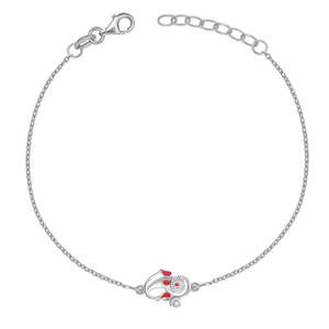 Sacred Ganesh Ji CZ Rhodium-Plated Minimalist Unisex Bezel Setting <b>Bracelet</b> Brother <b>Sister</b> Rakhi Thread - Product Image 2