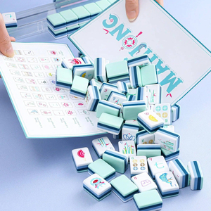 Custom 160 Tiles Acrylic American <b>Mahjong</b> <b>Set</b> with Travel Bag Professional 4-Layer Engraved <b>Mahjong</b> Game <b>Set</b> - Product Image 6
