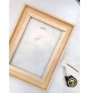 Marco de Fotos Cuadrado Ligero y Ecológico de Madera de Olivo Rústica |   Marco de Fotos de Madera Hecho a Mano de 4x6 Pulgadas con Soporte - Product Image 1