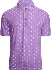 <b>Men's</b> Short Sleeve Polo Shirt Solid Color Knitted Regular Fit Casual Wear Quick Dry 100% Polyester - Product Image 2