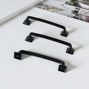 Poignée de meuble carrée minimaliste moderne en alliage de zinc, nickel brossé, pour armoires de cuisine et de salle de bain, tiroirs, écologique - Product Image 2