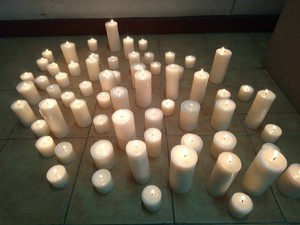 White Eco-Friendly Pillar <b>Candles</b> Aromatherapy Centerpiece Paraffine Palm Wax Slow Burning Custom Size for Home Decor Meditation - Product Image 5