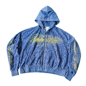 เสื้อฮู้ดดี้ผู้ชายลำลองสำหรับฤดูหนาว ผ้าหนา 460 กรัม ทรงโอเวอร์ไซส์ ลายพรางคู่ ซิปคู่ ผ้าฝ้าย 100% คุณภาพสูง ระบายอากาศได้ดี - Product Image 4